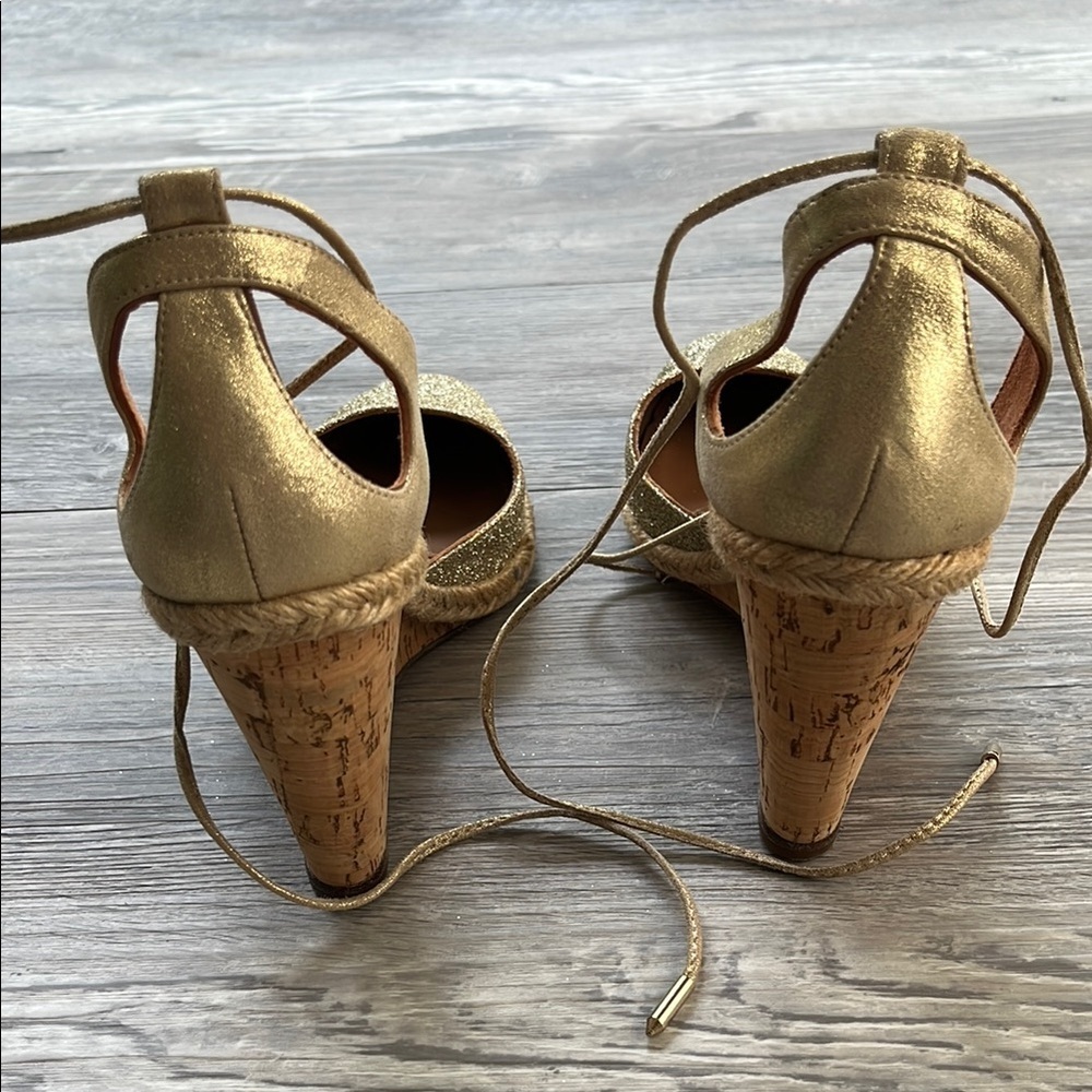 Aquazzura Gold Glitter Women's Shoes - Picture 4 of 11